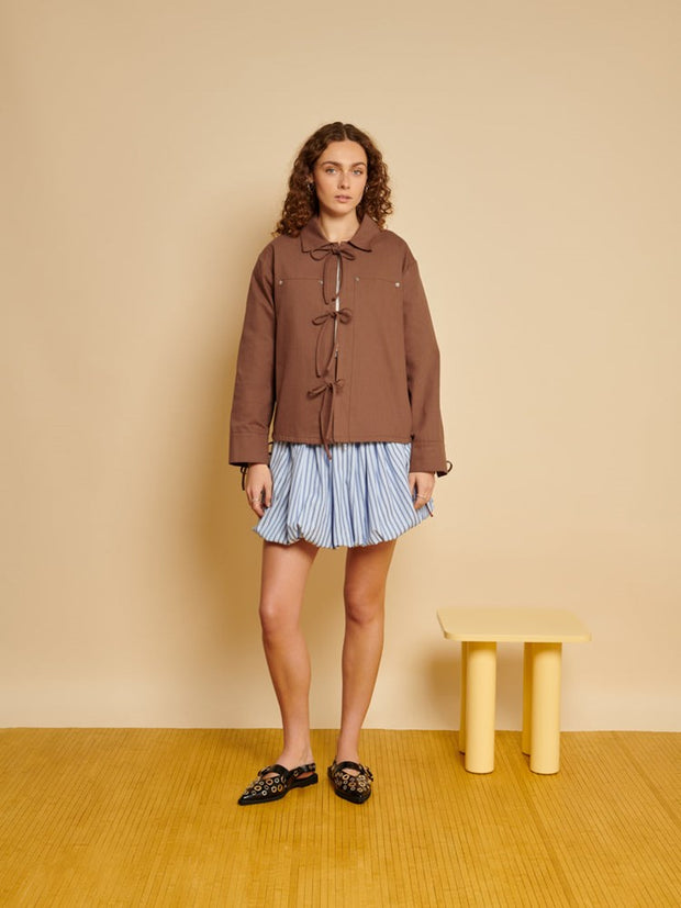 Ghospell Carin Tie Jacket Marron Glace