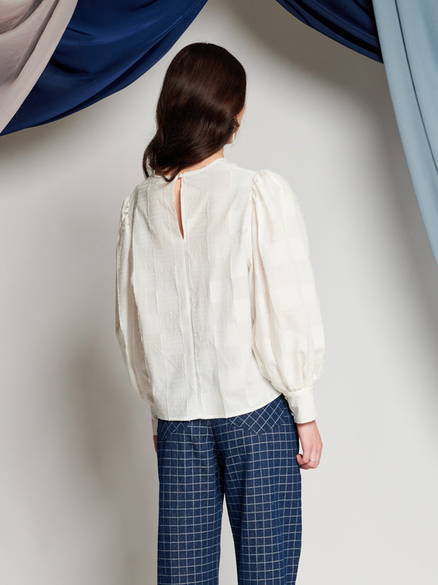 Ghospell Claire Ruched Top Snow White