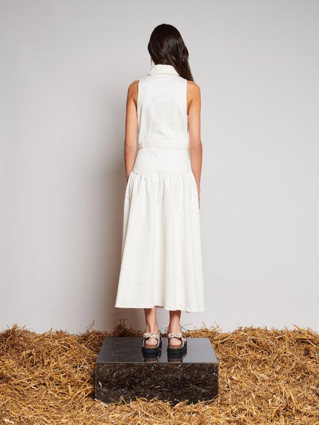 Ghospell Darby Midi Dress White