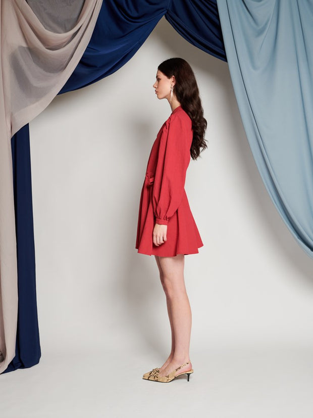 Ghospell Dougie Mini Dress Carmin Red