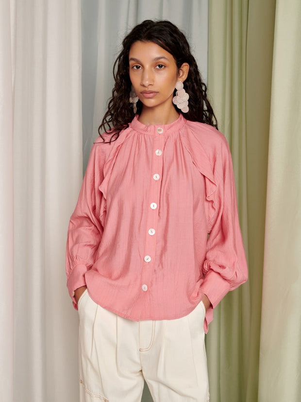 ghospell Ellery Blouse Raspberry Pink