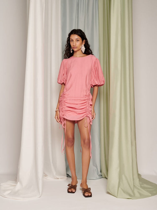 Ghospell Ellery Mini Dress Raspberry Pink