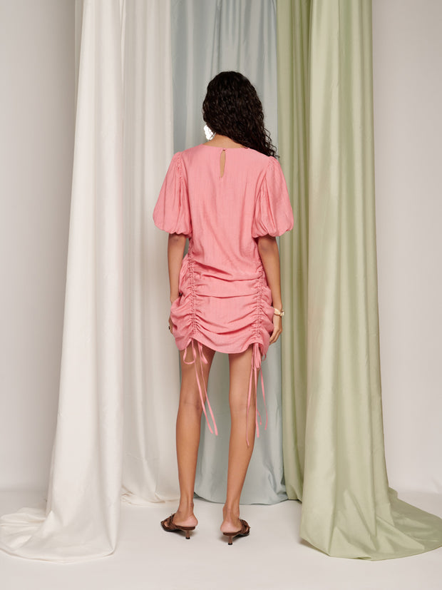 Ghospell Ellery Mini Dress Raspberry Pink