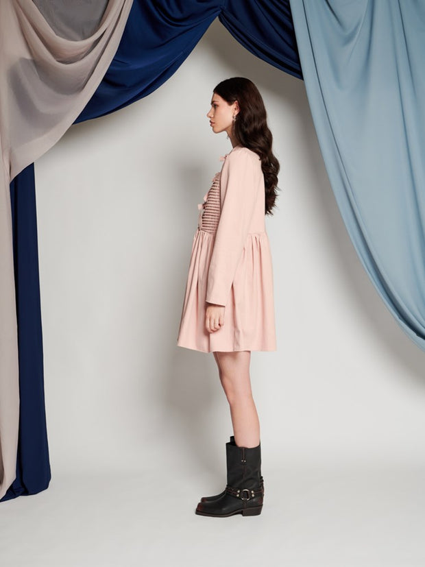 Ghospell Everley Mini Dress Baby Pink
