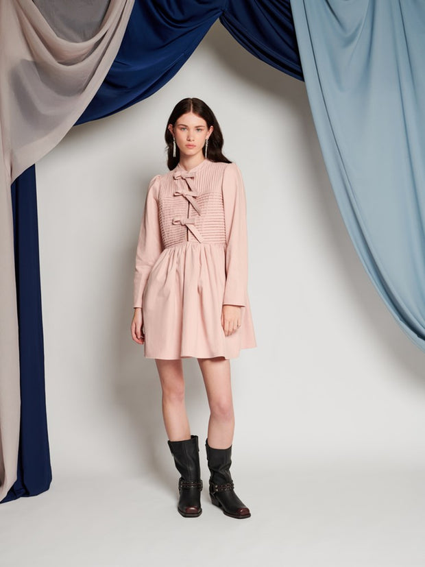 Ghospell Everley Mini Dress Baby Pink