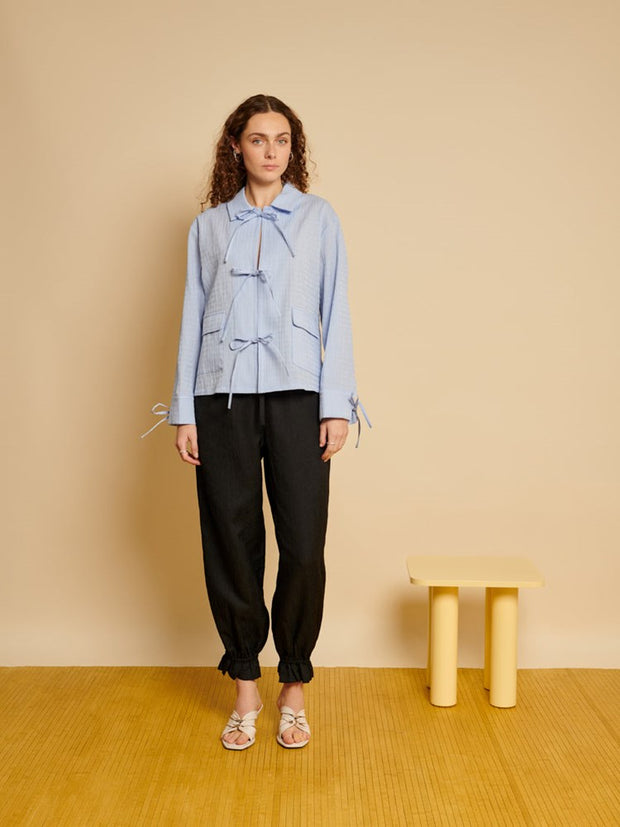 Ghospell Freja Tie Shirt Cornflower Blue