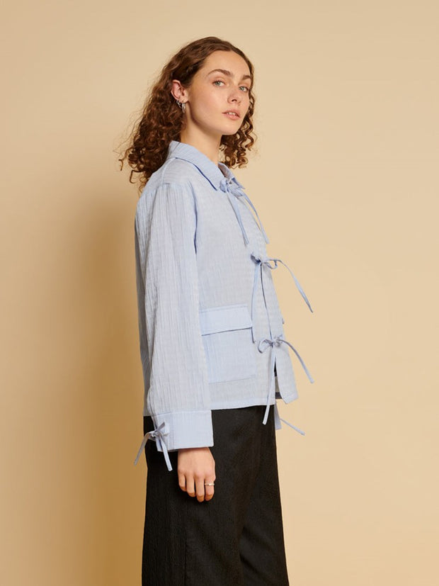 Ghospell Freja Tie Shirt Cornflower Blue