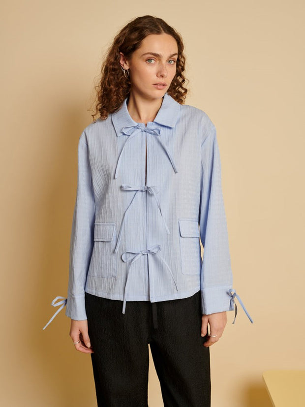 ghospell Freja Tie Shirt Cornflower Blue