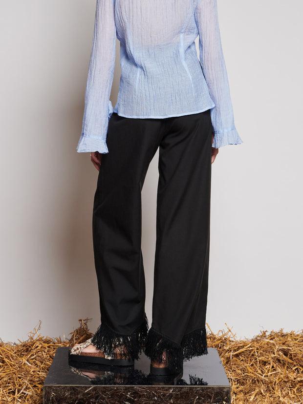 Ghospell Georgie Fringe Trousers Coal Black