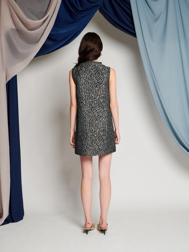 Ghospell Jocelyn Wrap Mini Dress Dark Grey