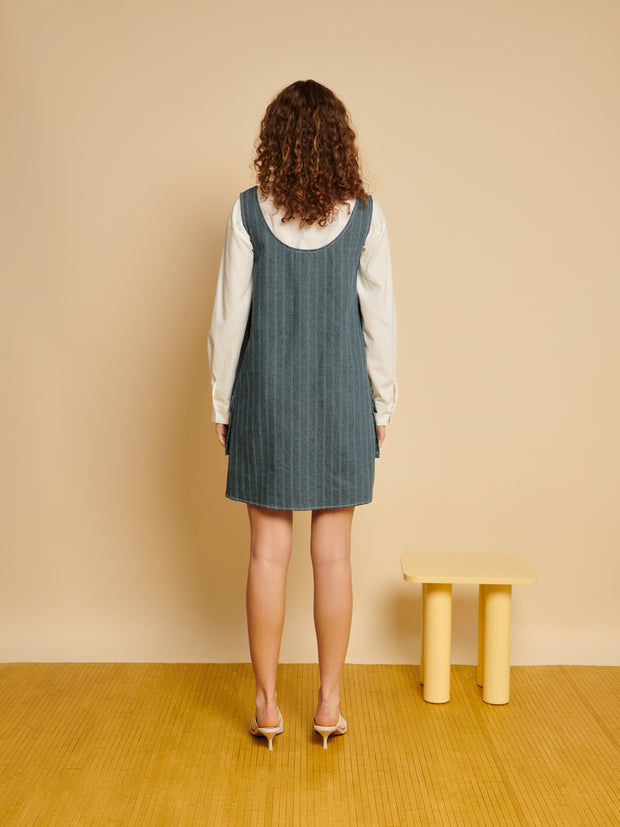 Ghospell Juni Denim Mini Dress Denim Blue