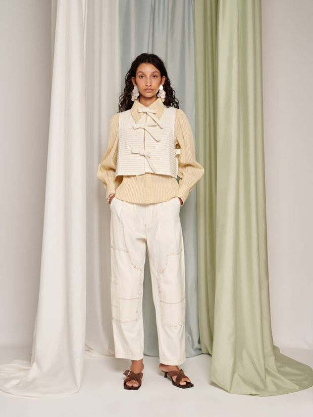 Ghospell Leda Top Pearl Ivory