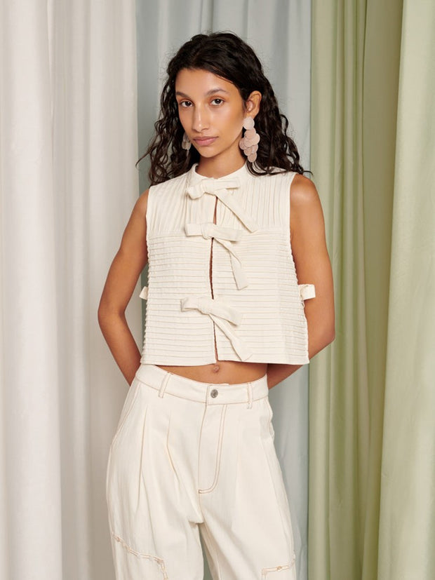 ghospell Leda Top Pearl Ivory