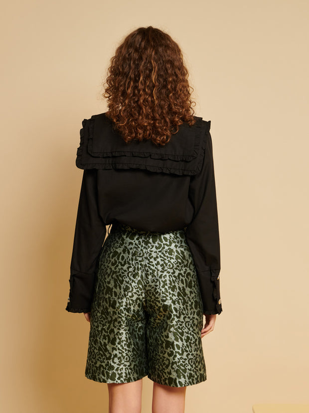 Ghospell Margit Collar Shirt Coal Black