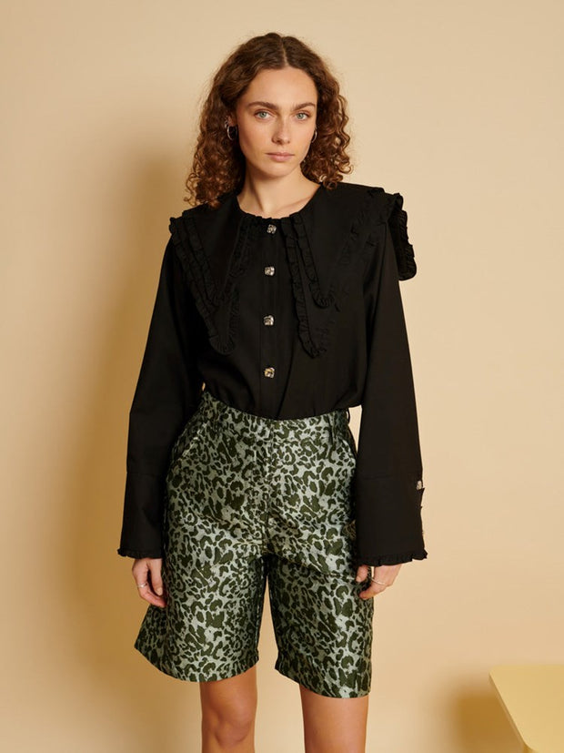 ghospell Margit Collar Shirt Coal Black