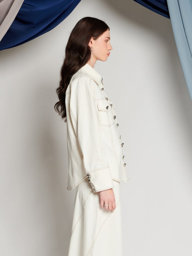 Ghospell Meredith Shirt Ivory Cream