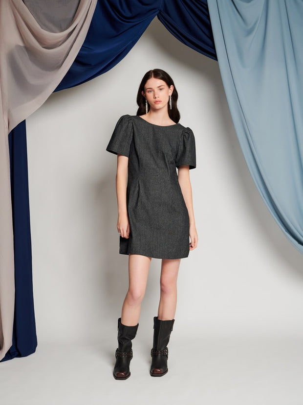 Ghospell Mila Mini Dress Coal Black