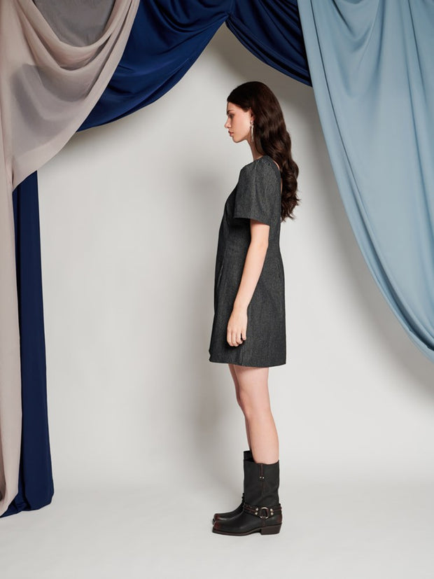 Ghospell Mila Mini Dress Coal Black