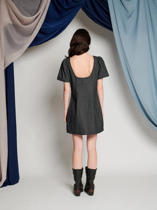 Ghospell Mila Mini Dress Coal Black