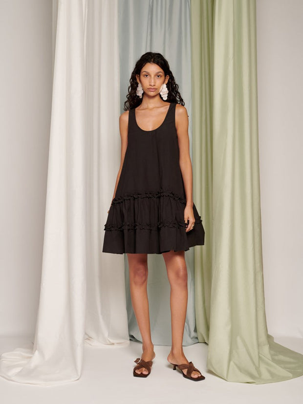 Ghospell Nelle Mini Dress Coal Black