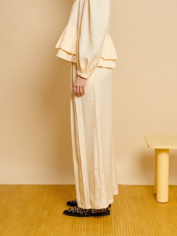 Ghospell Pernilla Pleat Trousers Butter Cream