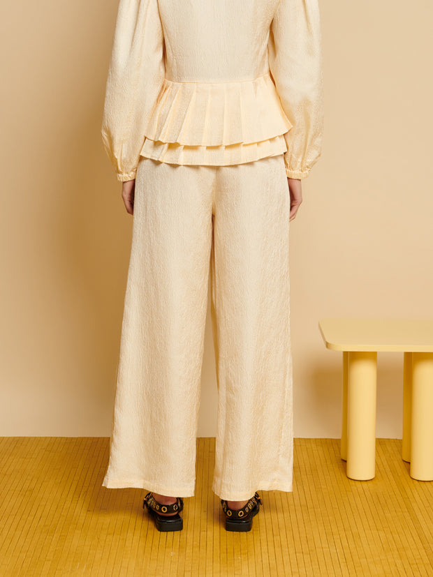 Ghospell Pernilla Pleat Trousers Butter Cream