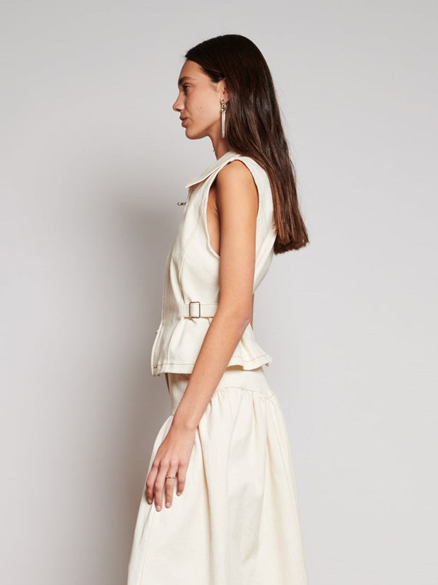 Ghospell Quincey Drill Top Ivory Cream