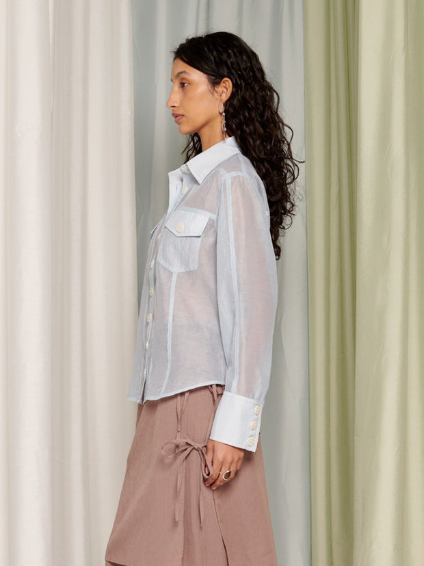 Ghospell Runa Blouse Baby Blue