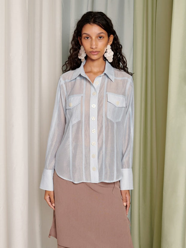 ghospell Runa Blouse Baby Blue