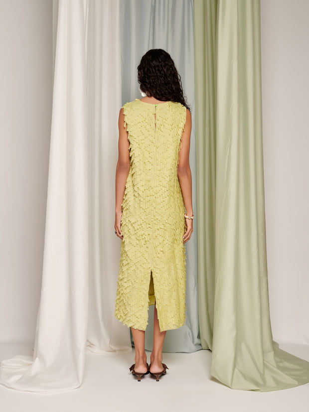 Ghospell Shivani Midi Dress Lime Green