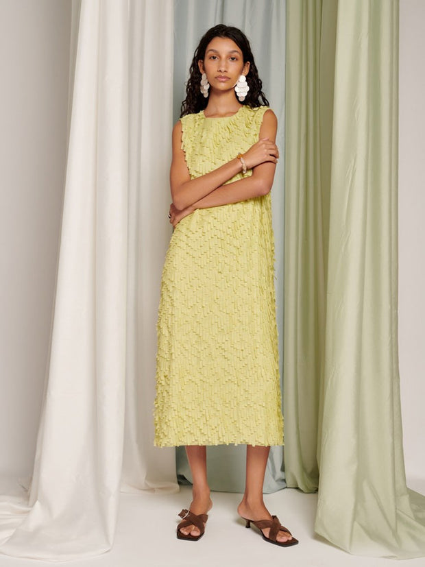 ghospell Shivani Midi Dress Lime Green
