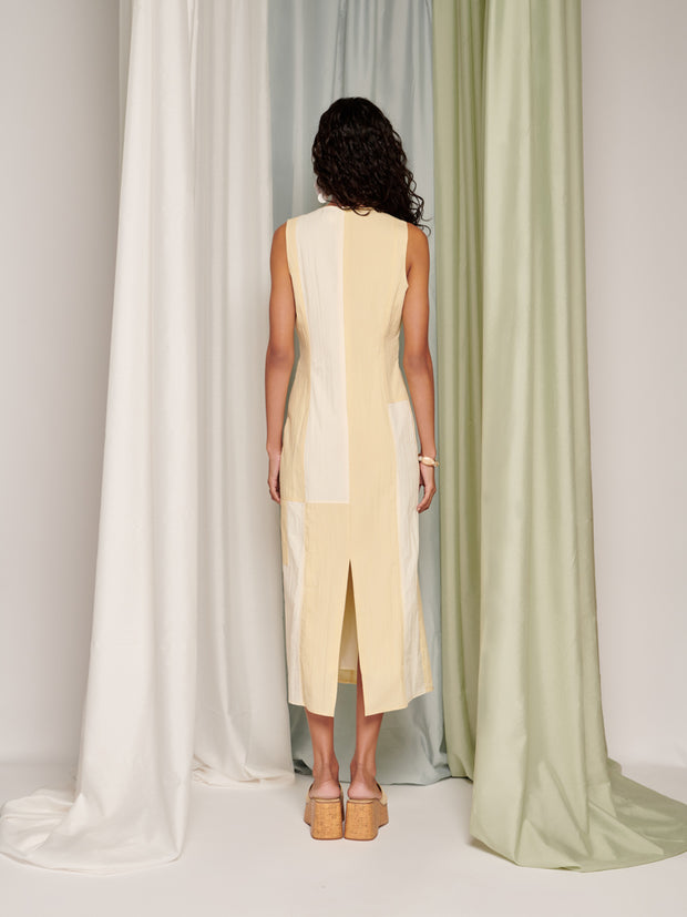 Ghospell Solana Midi Dress Butter Yellow