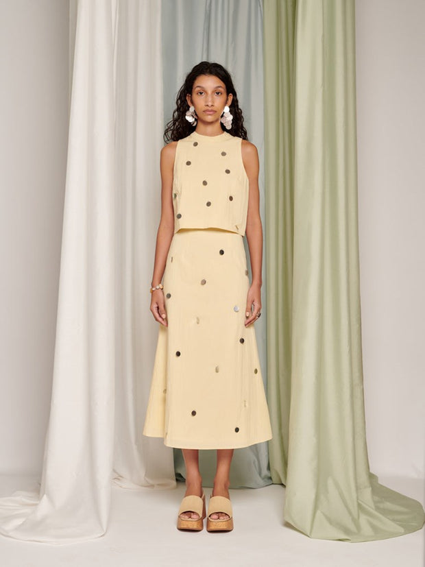 Ghospell Solana Top Butter Yellow