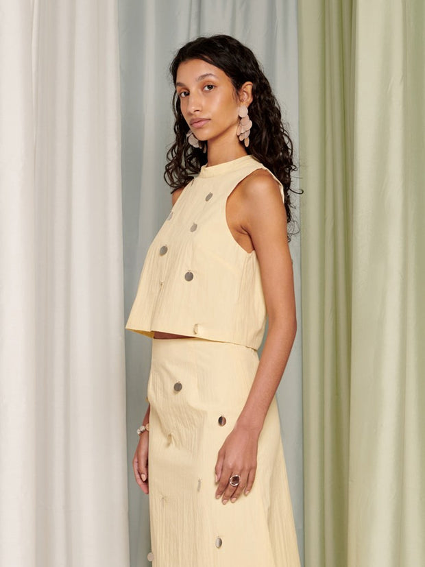 Ghospell Solana Top Butter Yellow