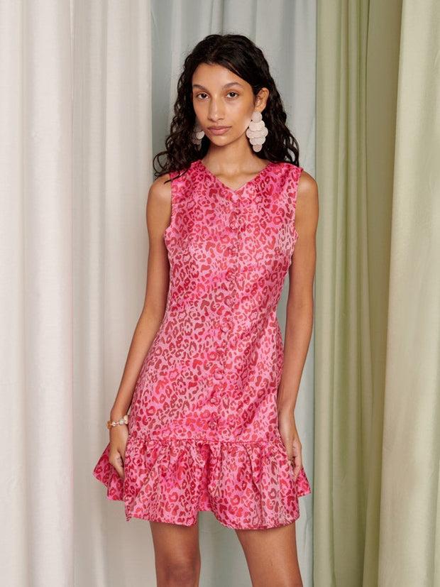 ghospell Tamsyn Mini Dress Hot Pink