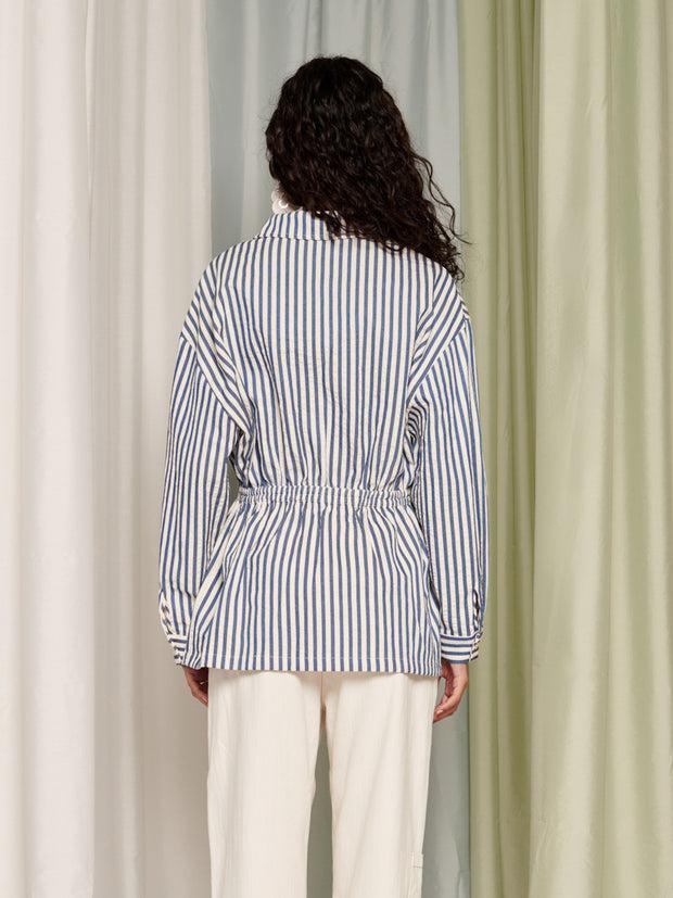 Ghospell Wynn Striped Shirt Indigo Blue