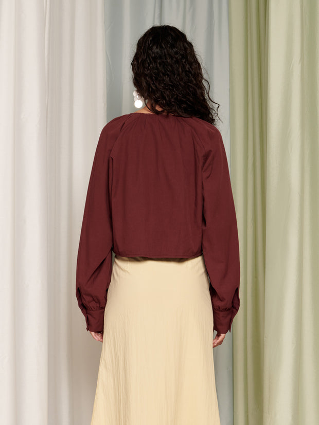 Ghospell Zinnia Jacket Mahogany Brown