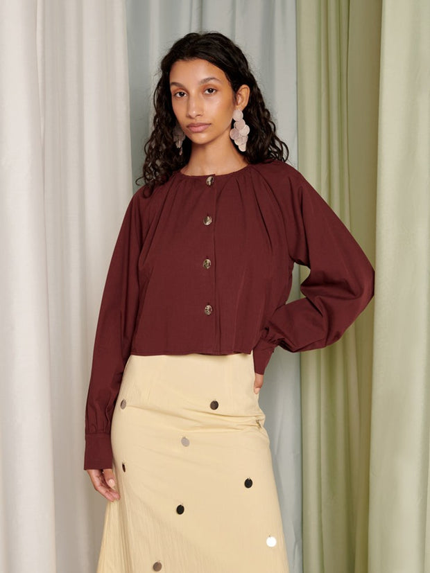 ghospell Zinnia Jacket Mahogany Brown