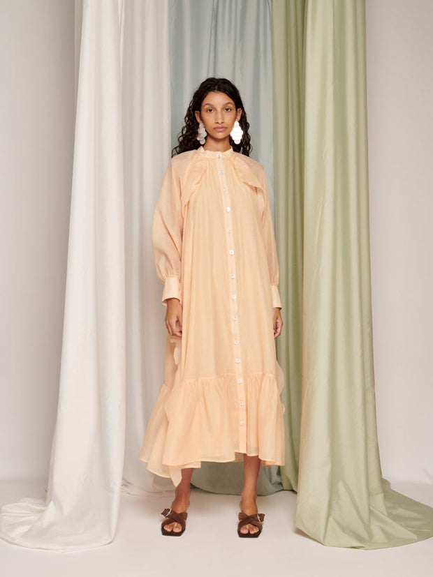 Ghospell Zosia Maxi Dress Peach Nude