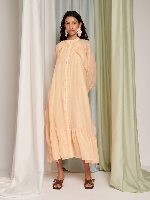 ghospell Zosia Maxi Dress Peach Nude