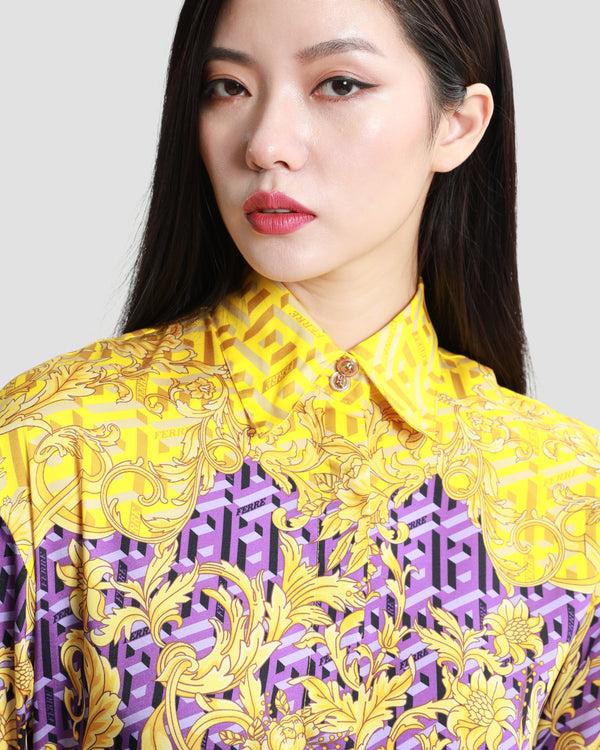 Gianfranco Ferre Baroque All-Over Print Mini Dress Multicolor