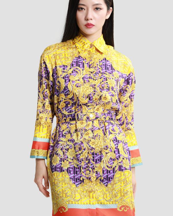 Gianfranco Ferre Baroque All-Over Print Mini Dress Multicolor