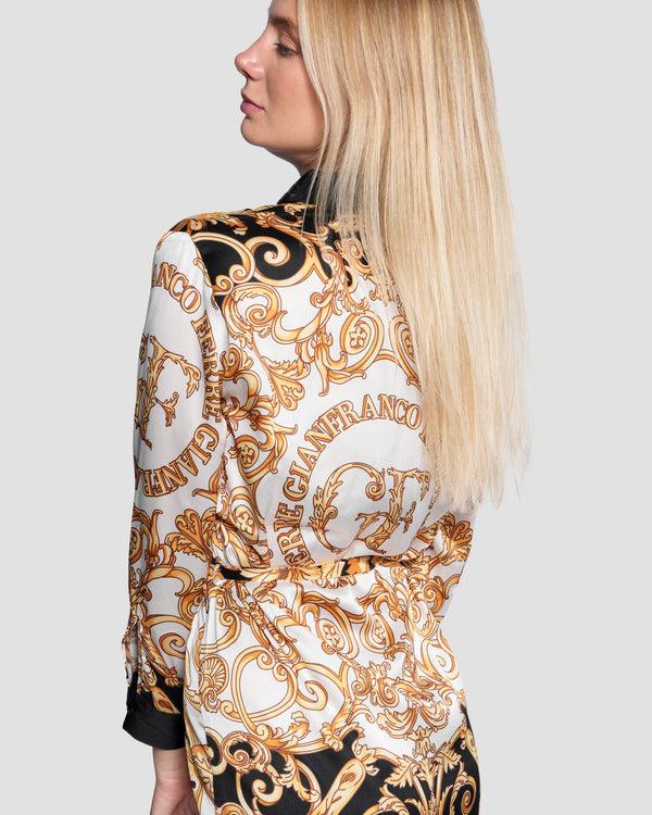 Gianfranco Ferre Baroque Floral Print Maxi Dress With Belt Multi