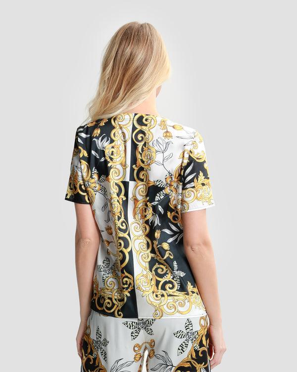 Gianfranco Ferre Baroque Floral Print Top Multicolor