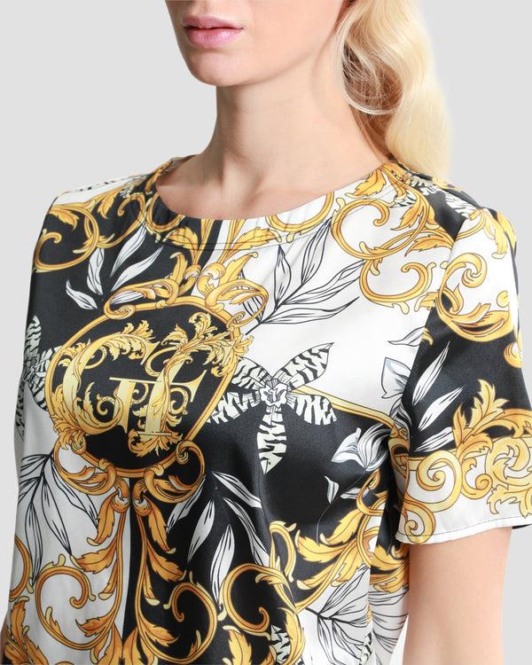 Gianfranco Ferre Baroque Floral Print Top Multicolor