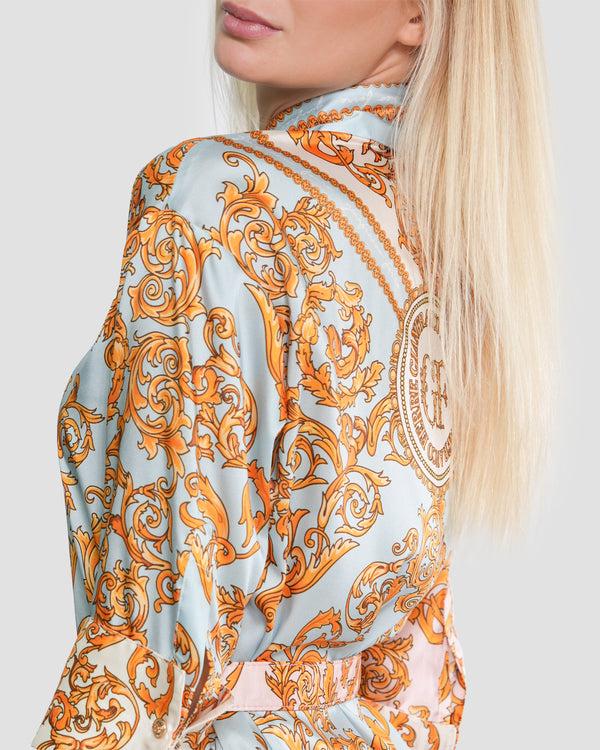 Gianfranco Ferre Baroque Motif Shirt Dress Multicolor