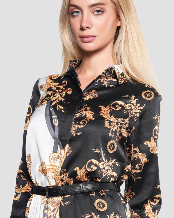 Gianfranco Ferre Baroque Print Midi Dress Multicolor