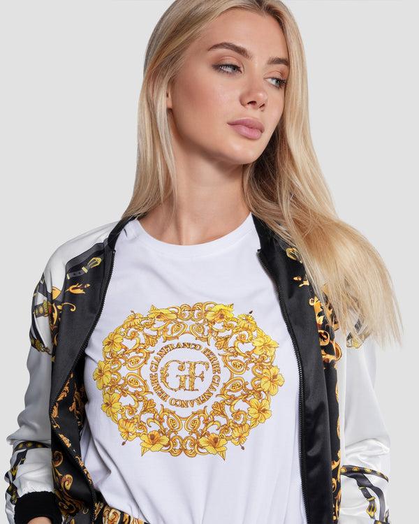 Gianfranco Ferre Baroque Print Reversible Bomber Jacket Multicolor