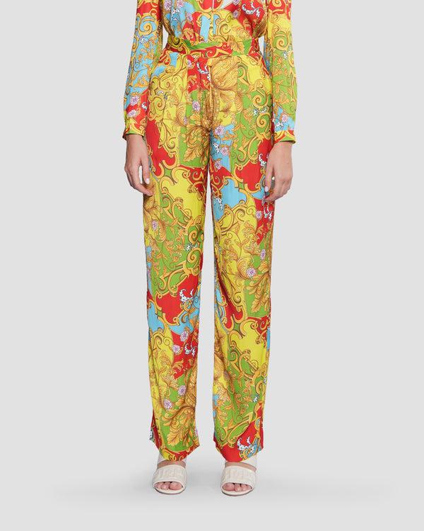 gianfranco ferre Baroque Print Straight Pants Multicolor