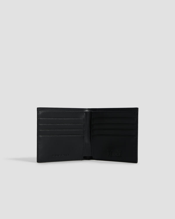 Gianfranco Ferre Brand Embellished Bifold Wallet - Eight Slots Black